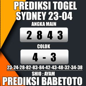 Prediksi SYDNEY 23 April 2024