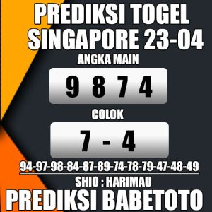 Prediksi SINGAPORE 23 April 2024