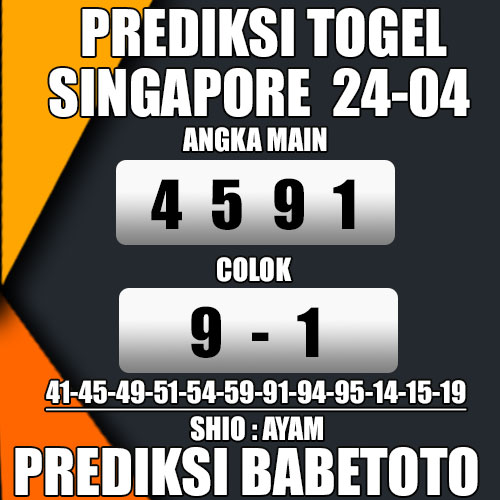 Prediksi SINGAPORE 24 April 2024