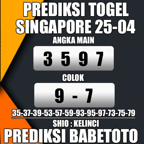 Prediksi SINGAPORE 25 April 2024