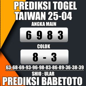 Prediksi TAIWAN 25 April 2024