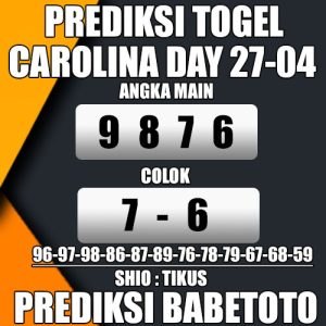 Prediksi CAROLINA DAY 27 April 2024