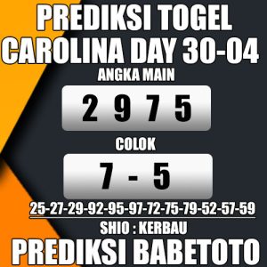 Prediksi CAROLINA DAY 30 April 2024