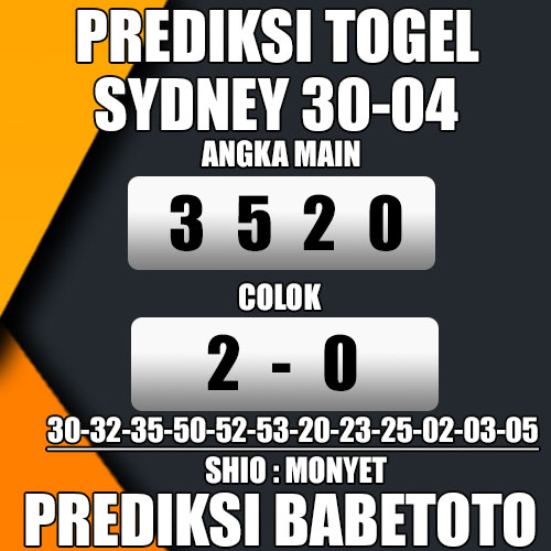 Prediksi SYDNEY 30 April 2024