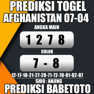 Prediksi AFGHANISTAN 07 April 2024