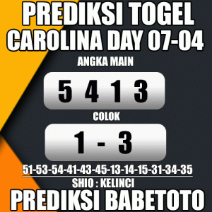 Prediksi CAROLINA DAY 07April 2024