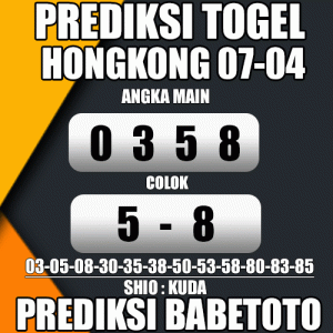 Prediksi HONGKONG 07 April 2024