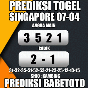 Prediksi SINGAPORE 07 April 2024