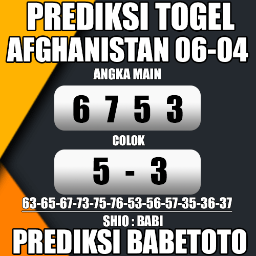 Prediksi AFGHANISTAN 06 April 2024