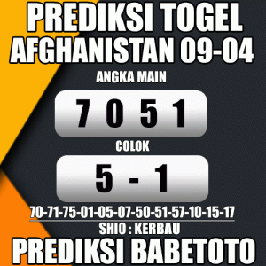 Prediksi AFGHANISTAN 09 April 2024