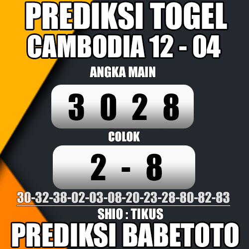 Prediksi CAMBODIA 12 April 2024