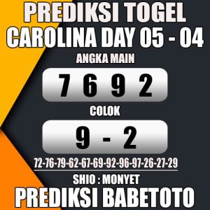 Prediksi CAROLINA DAY 05 April 2024