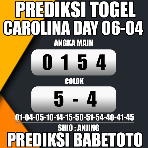 Prediksi CAROLINA DAY 06 April 2024