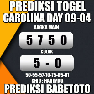 Prediksi CAROLINA DAY 09 April 2024