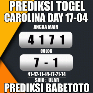 Prediksi CAROLINA DAY 17 April 2024