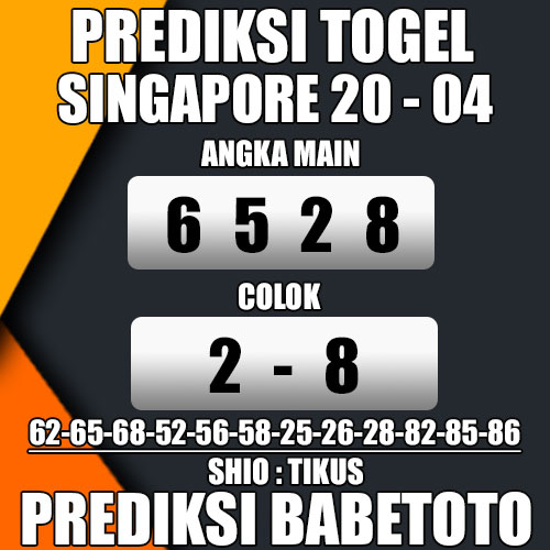 Prediksi SINGAPORE 20 April 2024