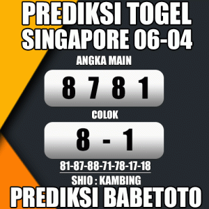 Prediksi SINGAPORE 06 April 2024