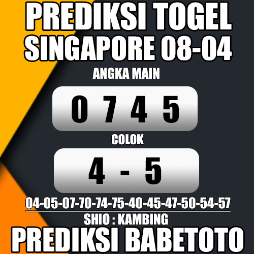 Prediksi SINGAPORE 08 April 2024