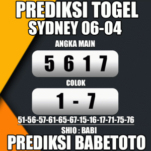 Prediksi SYDNEY 06 April 2024