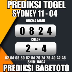 Prediksi SYDNEY 11 April 2024