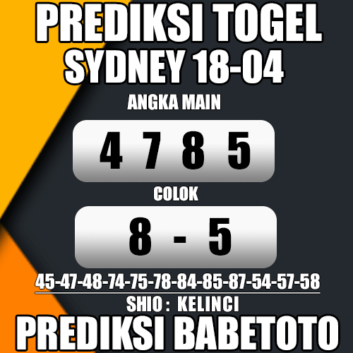 Prediksi SYDNEY 18 April 2024