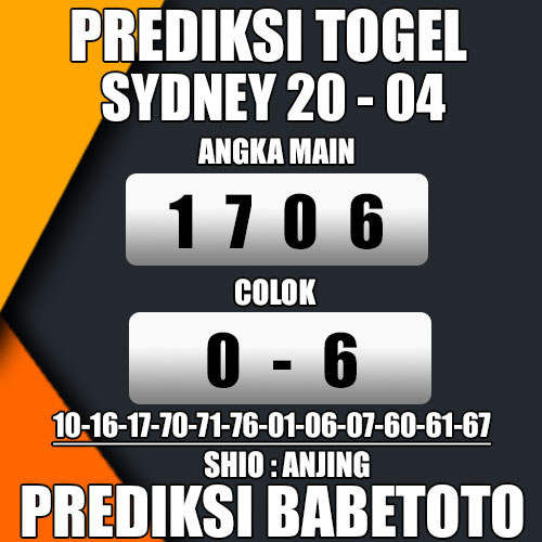 Prediksi SYDNEY 20 April 2024