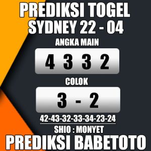 Prediksi SYDNEY 22 April 2024