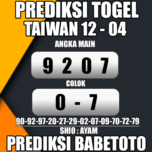 Prediksi TAIWAN 12 April 2024