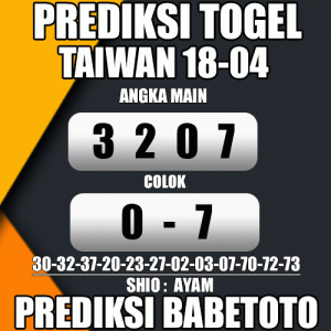 Prediksi TAIWAN 18 April 2024