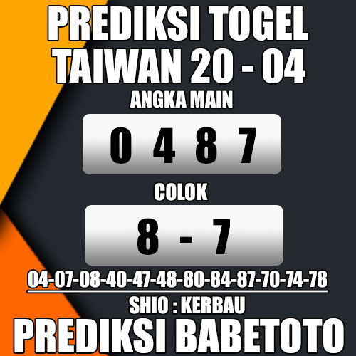 Prediksi TAIWAN 20 April 2024