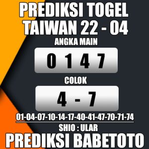 Prediksi TAIWAN 22 April 2024