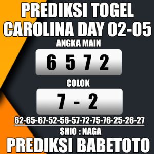 Prediksi CAROLINA DAY 02 Mei 2024