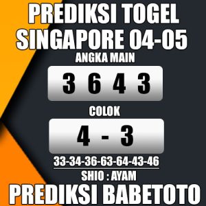 Prediksi SINGAPORE 04 Mei 2024