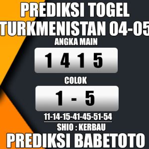 Prediksi TURKMENISTAN 04 Mei 2024