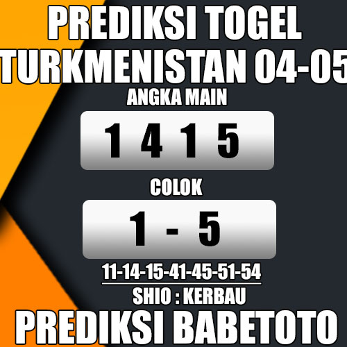 Prediksi TURKMENISTAN 04 Mei 2024