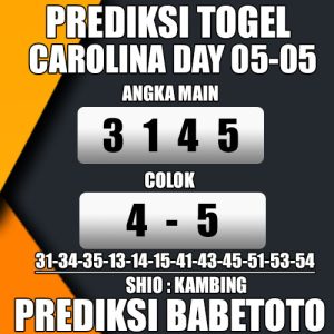 Prediksi CAROLINA DAY 05 Mei 2024