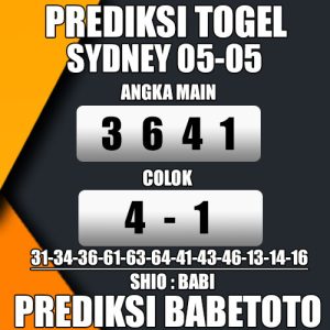 Prediksi SYDNEY 05 Mei 2024