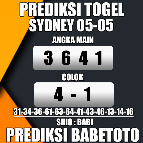 Prediksi SYDNEY 05 Mei 2024