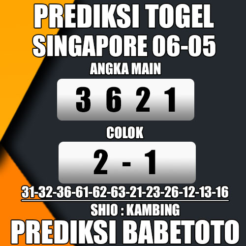 Prediksi SINGAPORE 06 Mei 2024