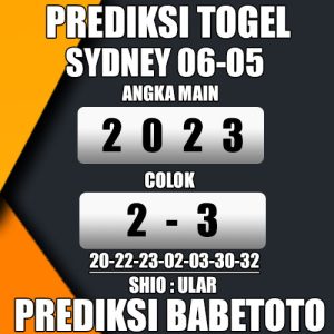 Prediksi SYDNEY 06 Mei 2024