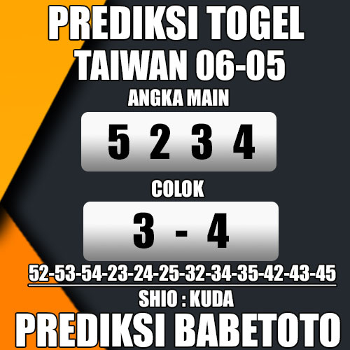 Prediksi TAIWAN 06 Mei 2024