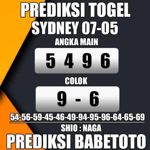 Prediksi SYDNEY 07 Mei 2024