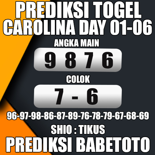 Prediksi CAROLINA DAY 01 Juni 2024