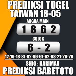 Prediksi TAIWAN 18 Mei 2024