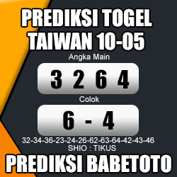 Prediksi TAIWAN 10 Mei 2024