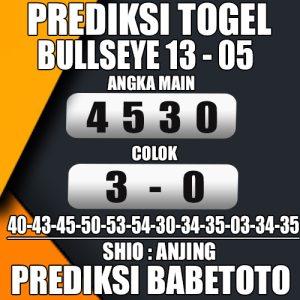 Prediksi BULLSEYE 13 Mei 2024