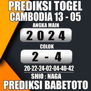 Prediksi Cambodia 13 Mei 2024