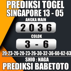 Prediksi SINGAPORE 13 Mei 2024