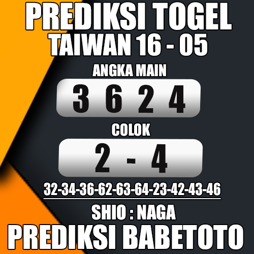 Prediksi TAIWAN 16 Mei 2024