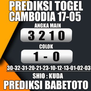 Prediksi Cambodia 17 Mei 2024